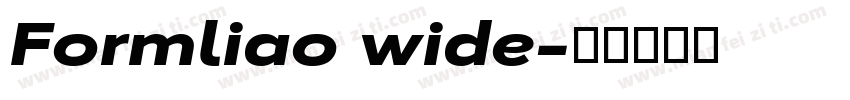 Formliao wide字体转换